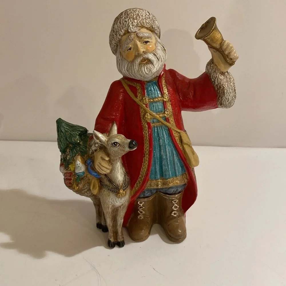 Ceramic Santa with Deer (IM)